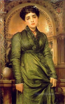 フレデリック・レイトン卿 Painting - 緑のアカデミズムの少女 フレデリック・レイトン